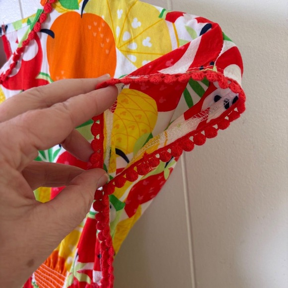 Disney Store Fruit‎ Print Pom Trim Cover Up Beach Pool Summer Fun Size 5/6 - Picture 6 of 16